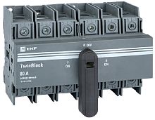 Рубильник реверсивный EKF PROxima TwinBlock 3п 80А с ручкой картинка